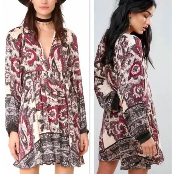 Free People Dresses & Skirts - Free People Say You Love Me Boho Long Sleeve Dress